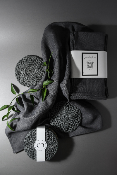 Napkins in Slate - Set of 4